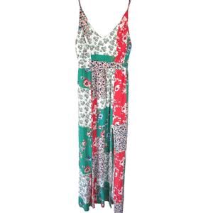 Boho Patchwork Dress Fairy Babydoll Cottagecore Vacation Maxi Summer Small